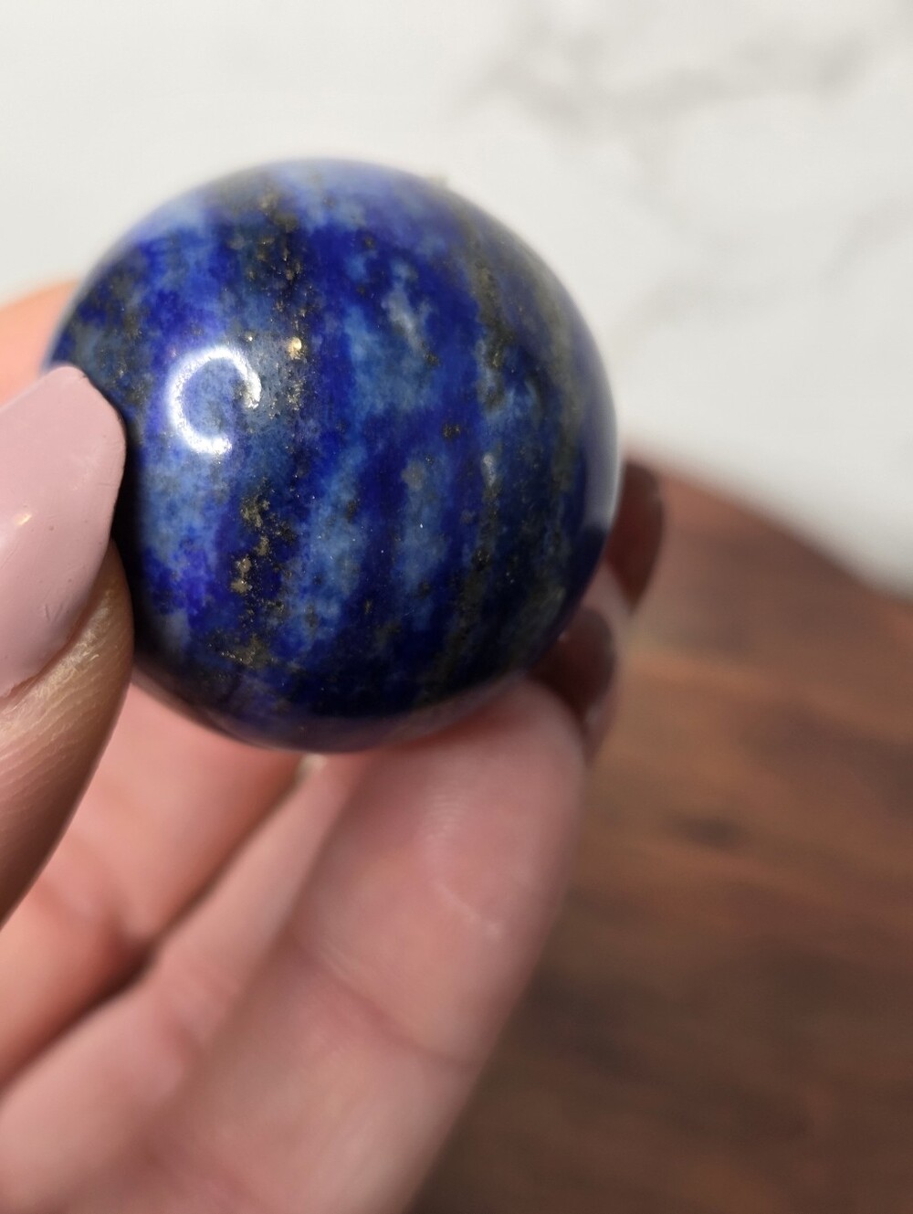 Lapis Lazuli With Pyrite Sphere 1.5 In ( Communication) C - Picture 3 of 4